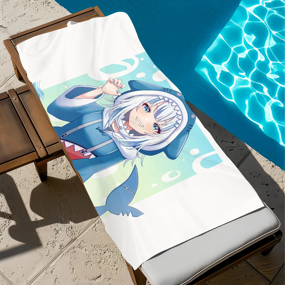 Gawr Gura Hololive Anime Beach Towel – Quick Dry & Soft