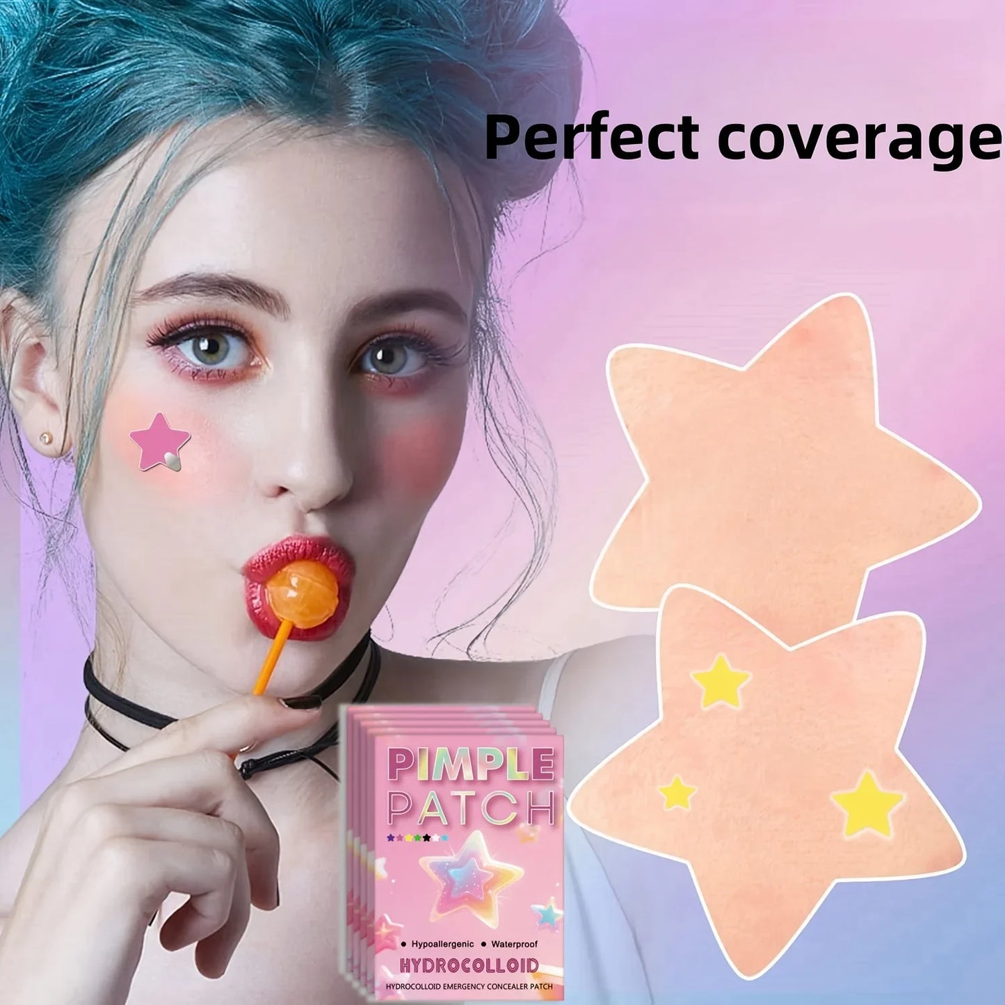 480 Star Shaped Hydrocolloid Acne Patches – Gentle & Clear