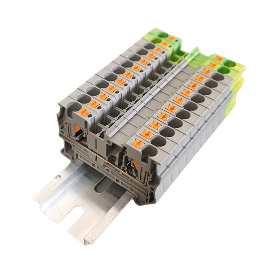 10PCS PT4 Push-in Din Rail Terminal Strip Plug PT-4 4mm² Cable Connector Electrical Connect Screwless Terminal Block Peaceful Pleasures Health and Wellness