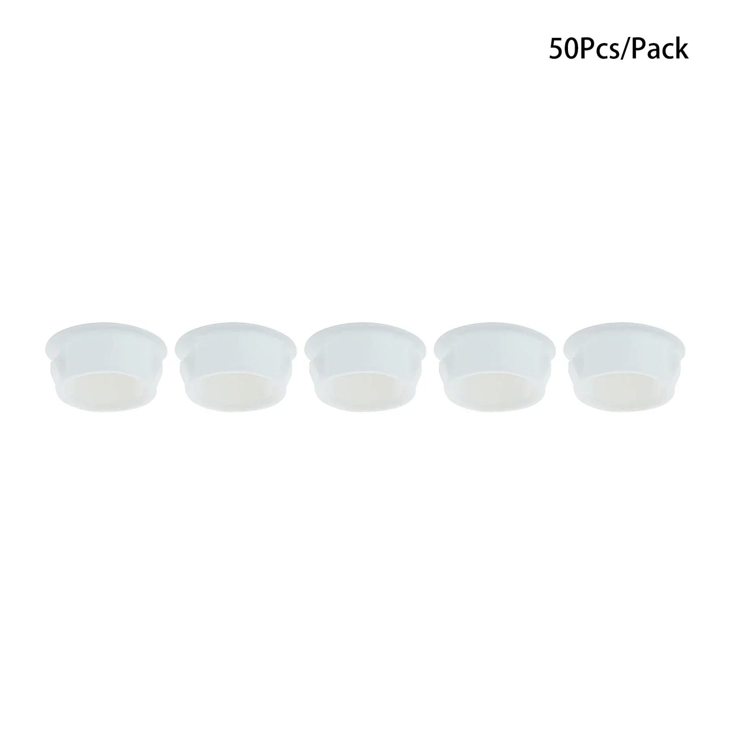 50Pcs Plastic Blanking End Caps Hole Plugs 5mm–32mm Black/White