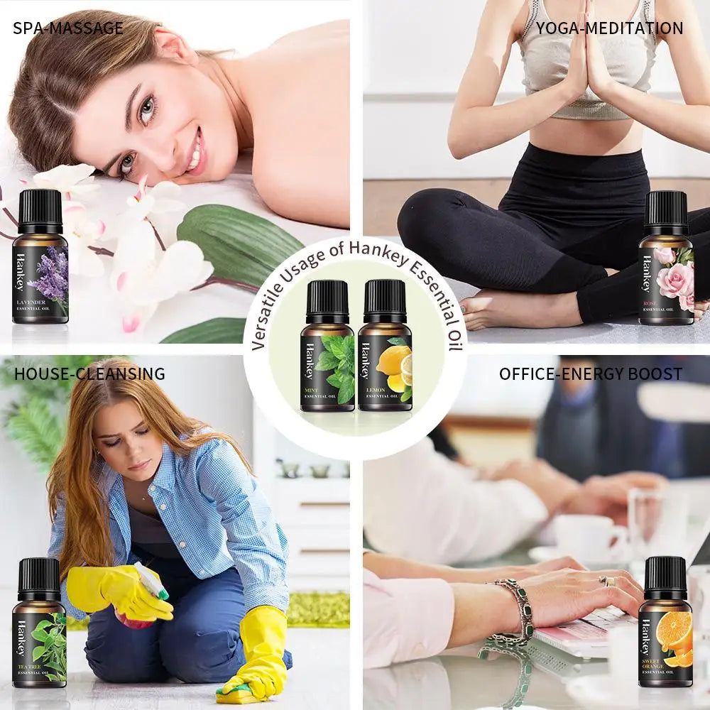 10ml Pure Essential Oils – Lavender, Eucalyptus & More