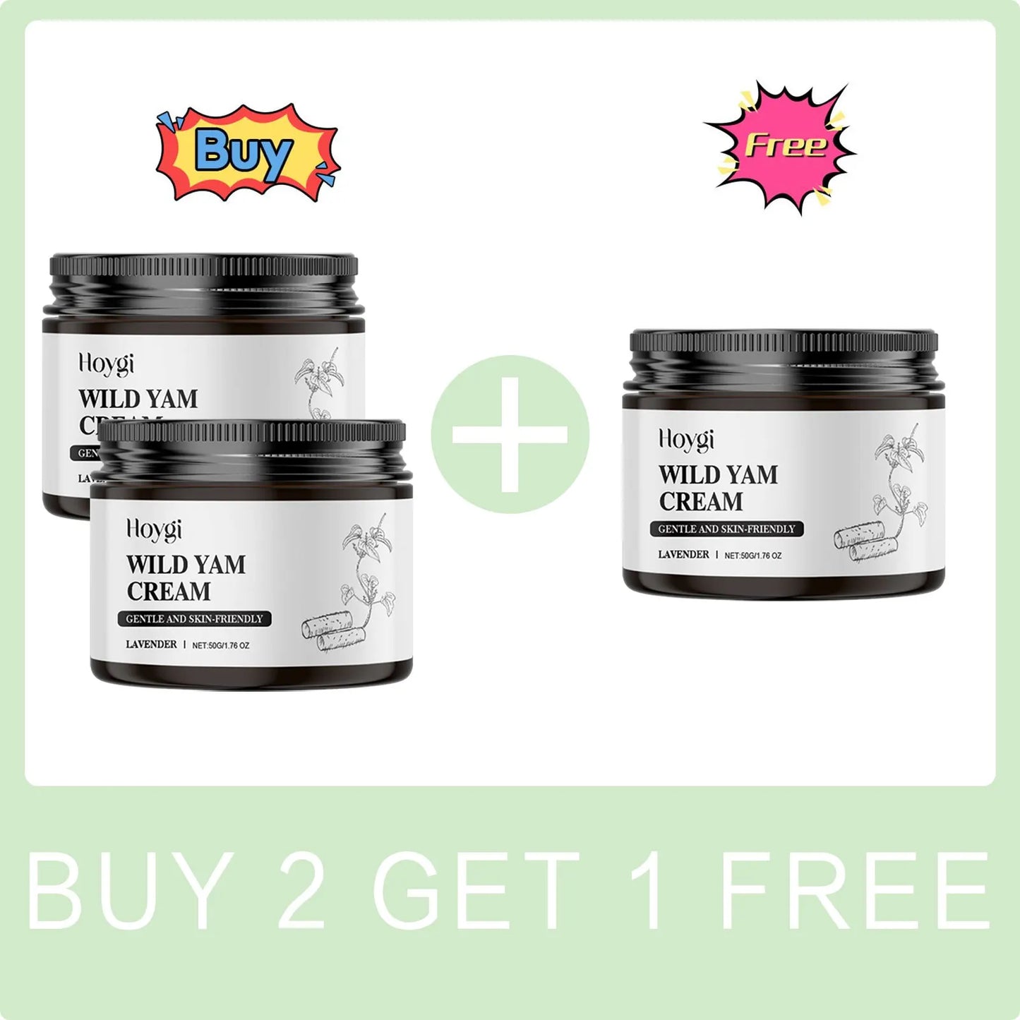 Wild Yam Cream Balance Hormones Regulation Reduce Dryness Form Skin Barrier Firming Lifting Moisturizing Brightening Face Cream Peaceful Pleasures Health and Wellness Buy 2 Get 1 Free