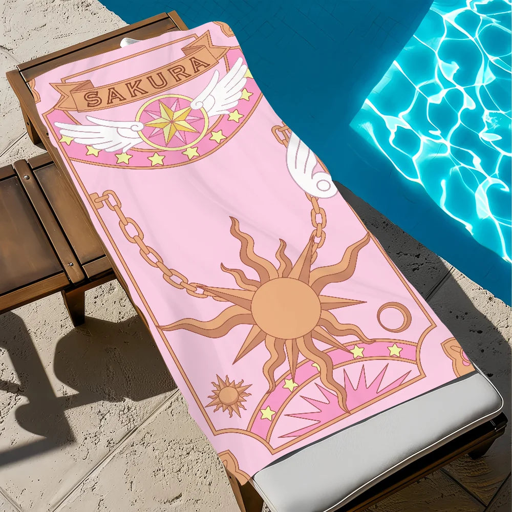 Cardcaptor Sakura Quick-Dry Beach Towel | Soft Microfiber