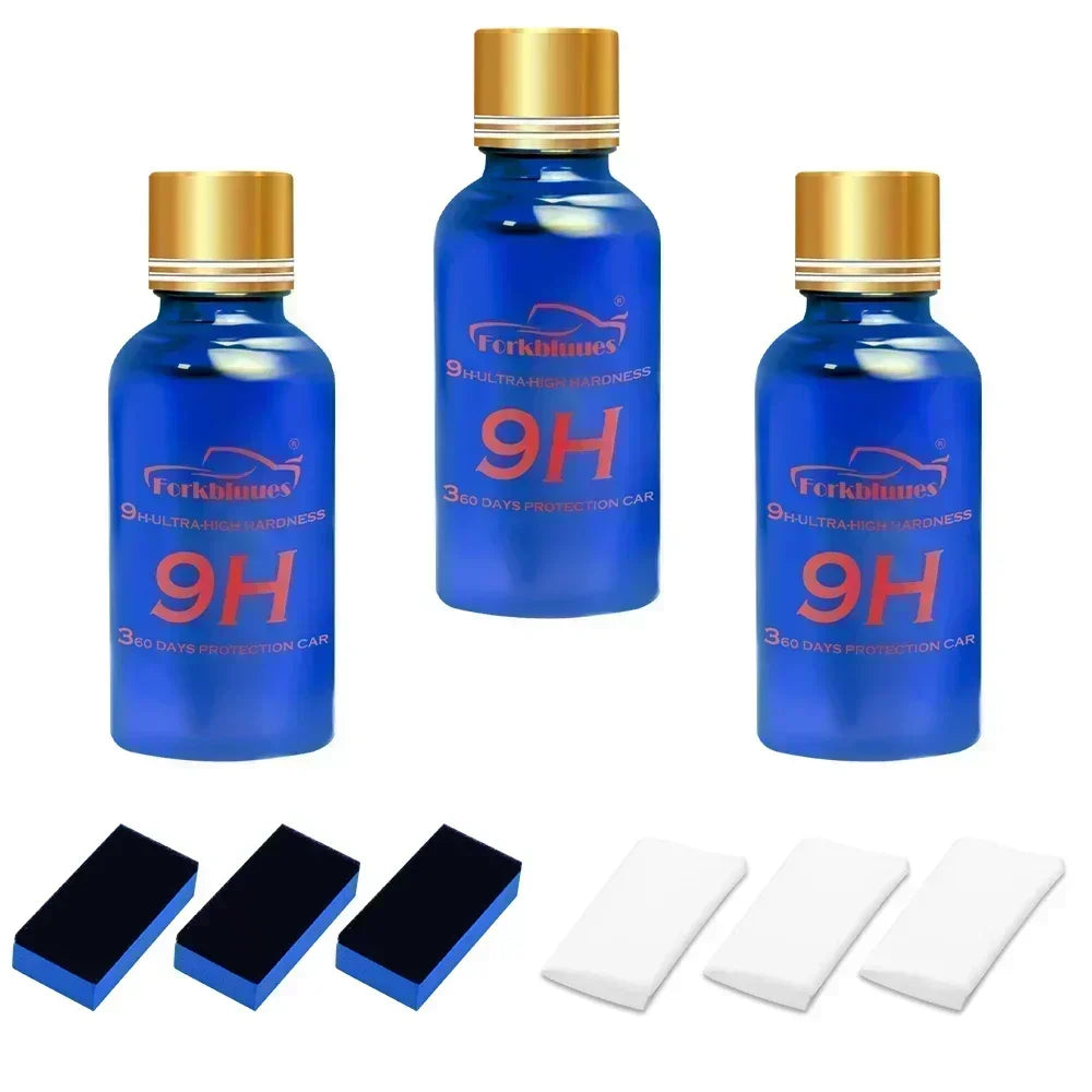 3PCS 9H Car Liquid Ceramic Coat Super Hydrophobic Glass Coating Set Polysiloxane and Nano materials Ceramics For Cars Peaceful Pleasures Health and Wellness