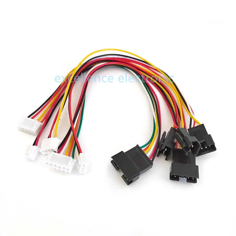 5PCS SM 2.54mm XH/PH2.0 Plug/Socket 2P/3P/4P/5P/6P Conversion Cable 20cm 26AWG SM2.54 Extension Cable Peaceful Pleasures Health and Wellness XH2.54 to SM Male 2P 20cm