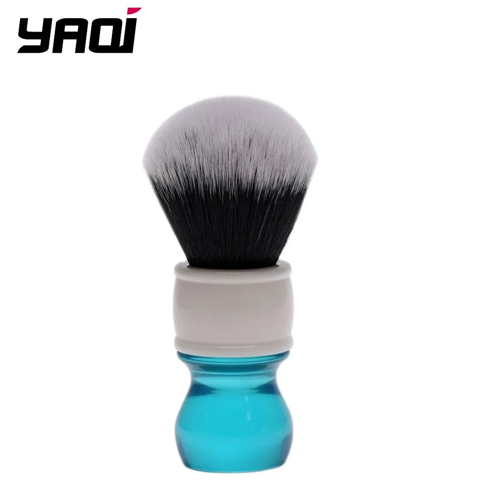 2026 Yaqi 24mm Aqua Tuxedo Synthetic Hair Shaving Brush for Men - Premium Quality Non-Slip Handle Shaving Accessory Peaceful Pleasures Health and Wellness R1818-S
