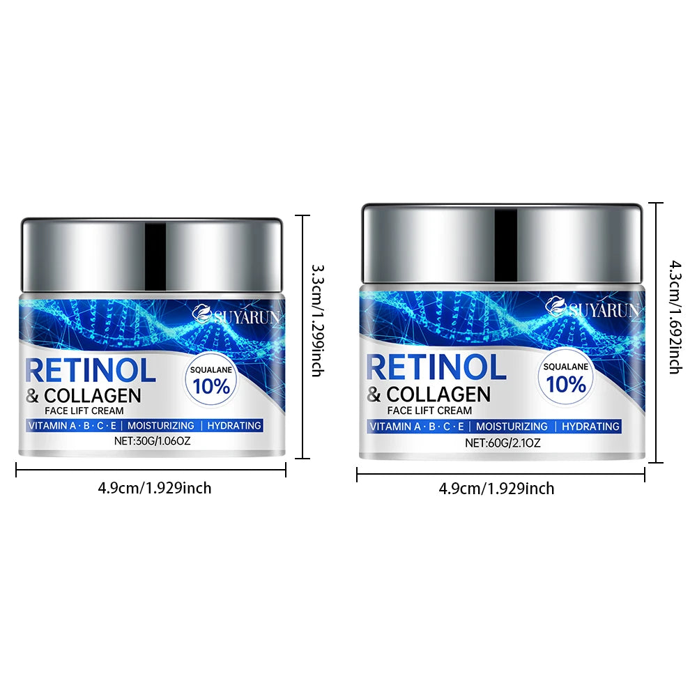 SUYARUN Retinol Collagen Face Cream - Anti-Aging Firming Moisturizer, Wrinkle Reduction, Hydration, Lifts & Tightens Skin. Peaceful Pleasures Health and Wellness