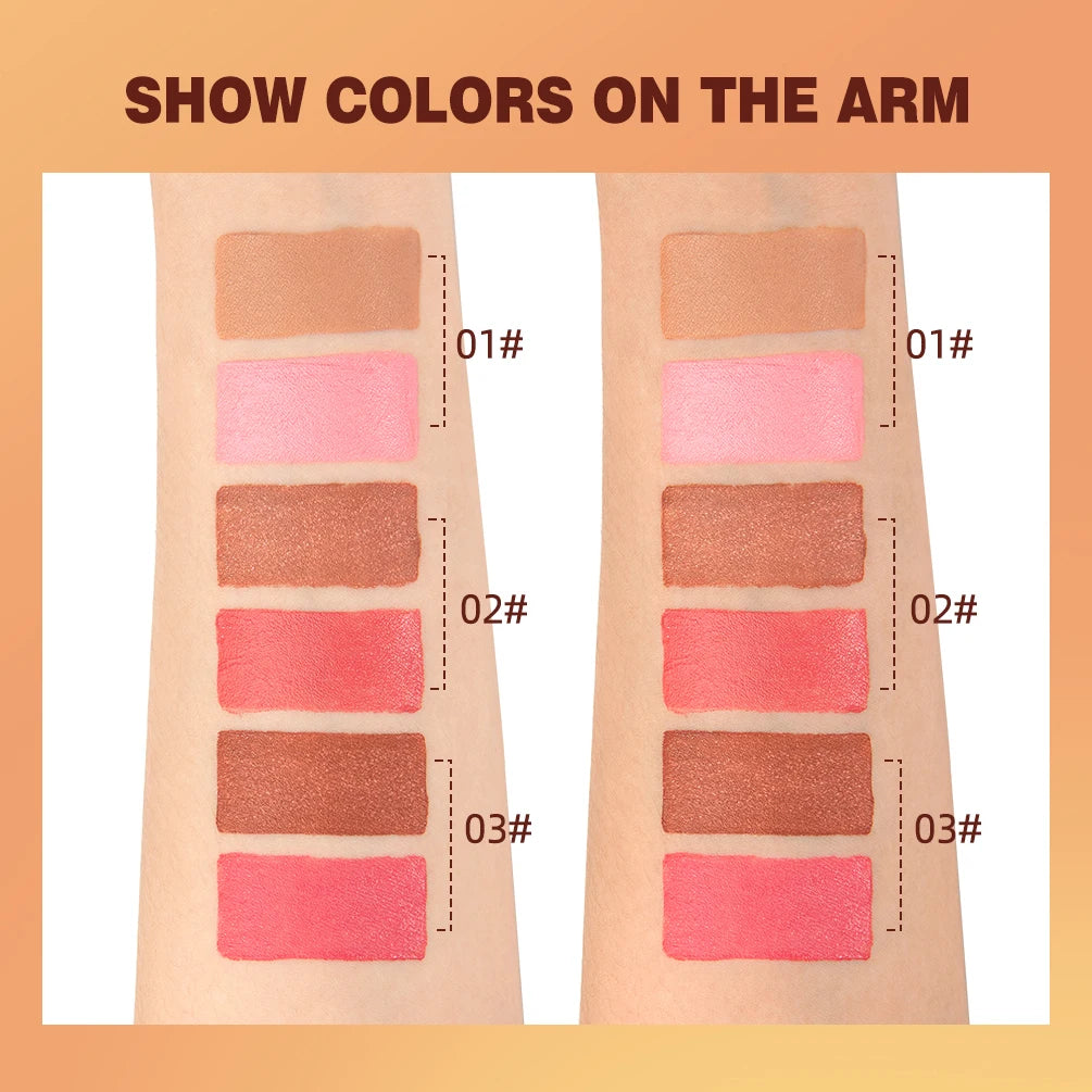 QIBEST 2 In 1 Multiuse Stick Double Headed Bronzer Blush For Cheeks Eyes Lips Long Lasting Matte Glow Makeup Contourining Stick Peaceful Pleasures Health and Wellness