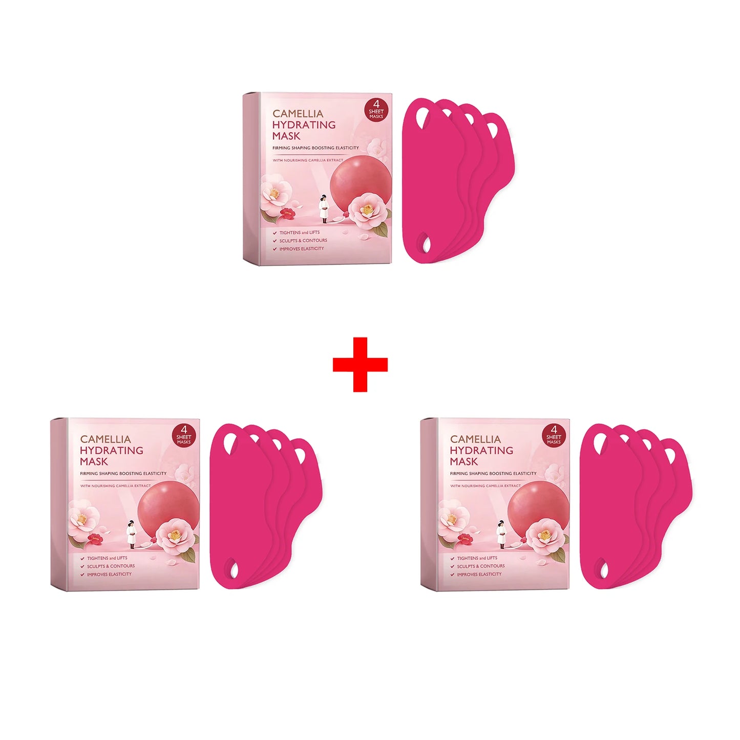 Camellia Hydrating Mask for Jawline Firming Shaping V-Shaped Improve Double Chin Nourishing Face Lifting Slimming Face Mask Peaceful Pleasures Health and Wellness Buy 2 Get 1 Free