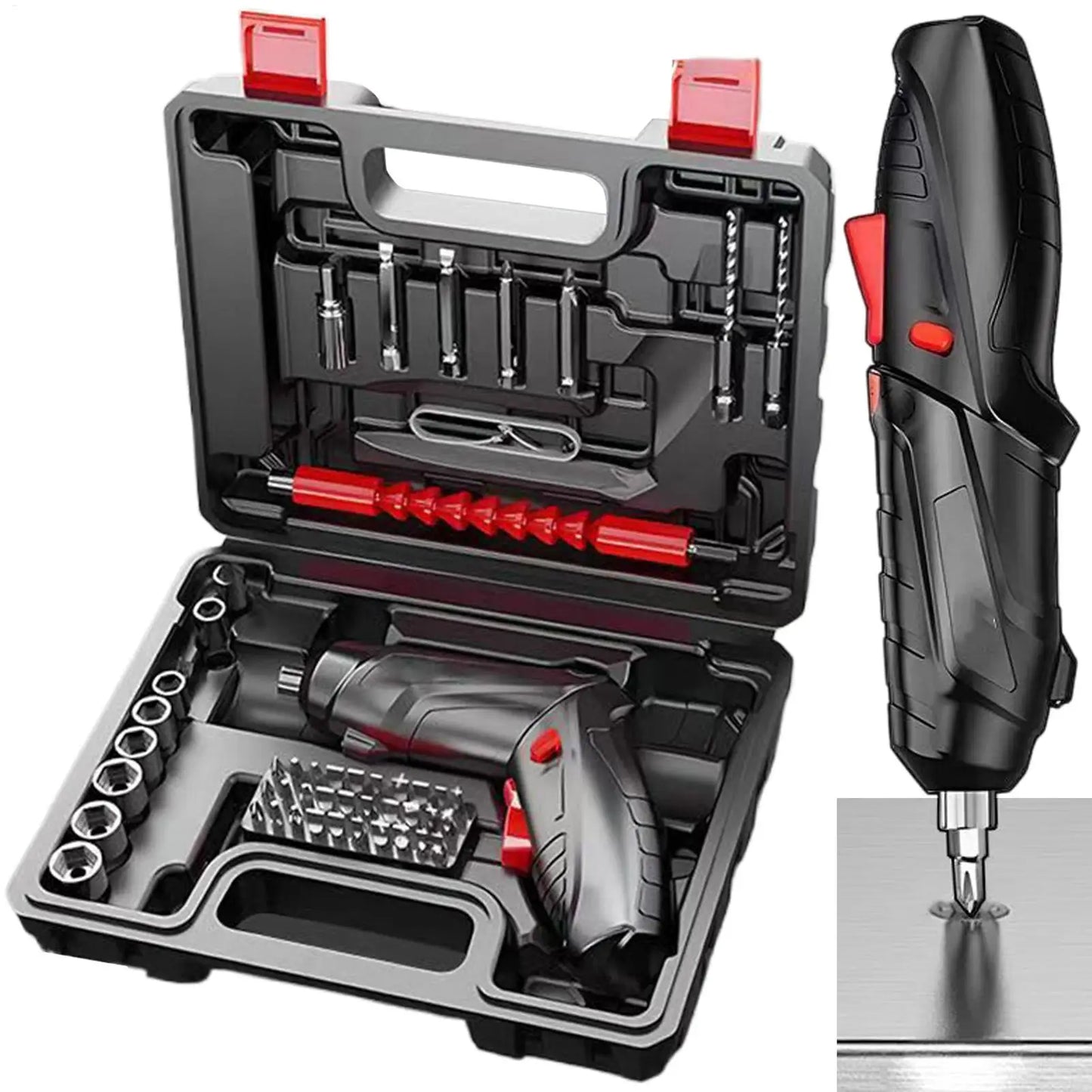 Rechargeable Cordless Screwdriver | Quiet Anti-Slip Grip