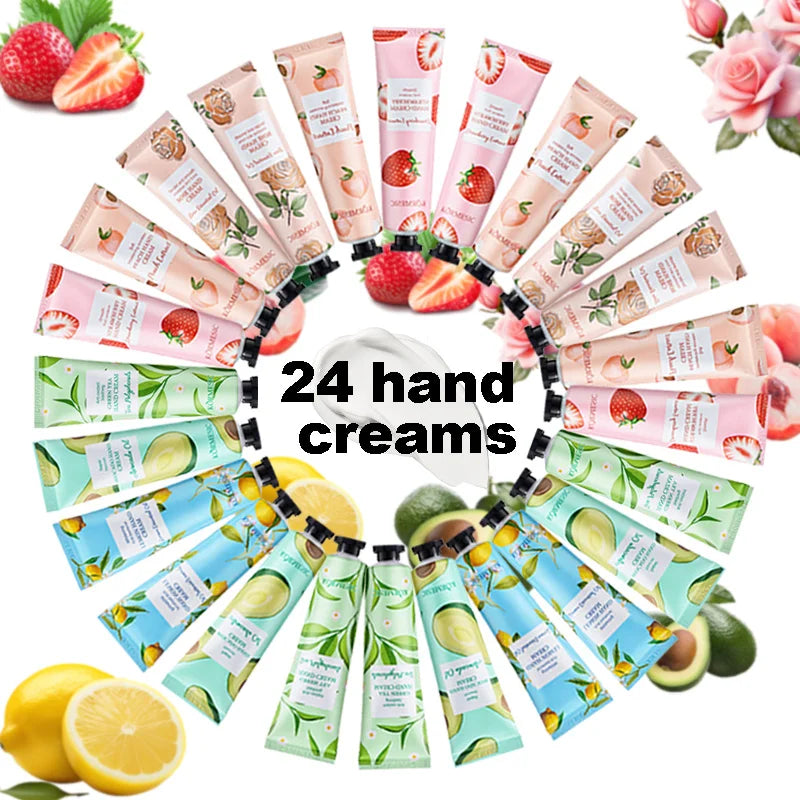 24-Piece Hand Cream Set – 6 Scents, Hydrating & Moisturizing