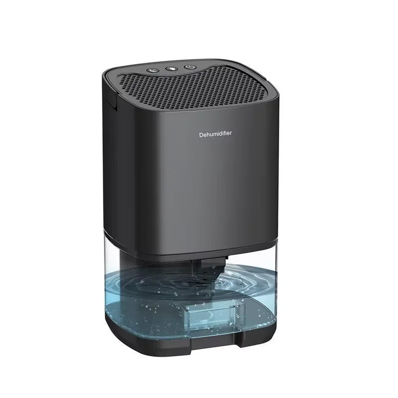 Homefish Portable Mute Air Dehumidifier Moisture Absorber Home Bedroom Office Kitchen Air Dryer Deodorizer Machine EU/US Plug Peaceful Pleasures Health and Wellness black-US plug US Plug