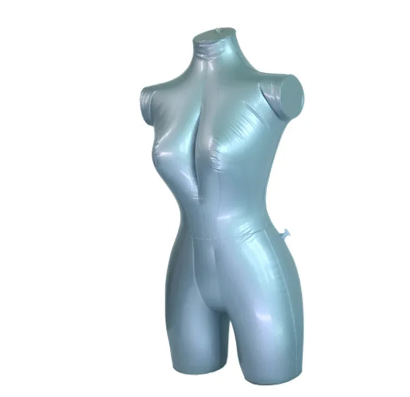 Inflatable Female Torso Model Half Body Mannequin Top Clothing Display Props Peaceful Pleasures Health and Wellness