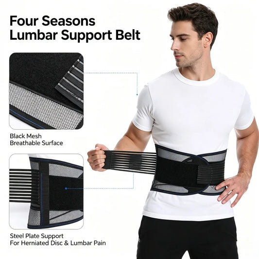 Adjustable back support belt breathable lumbar brace for men and women provides effective support for the lower back Peaceful Pleasures Health and Wellness