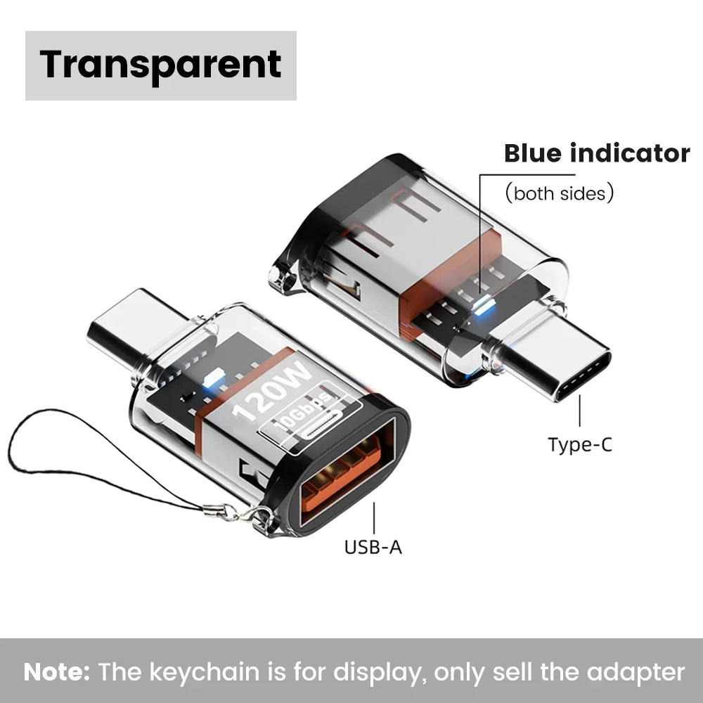 USB-C to USB-A Adapter | 120W Fast Charging, 10Gbps OTG Peaceful Pleasures Health and Wellness TS-Type C to USB