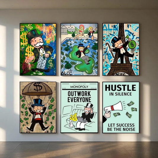 Monopoly Millionaire HD Wall Poster – Waterproof PVC Art Wall Art Poster Peaceful Pleasures Health and Wellness