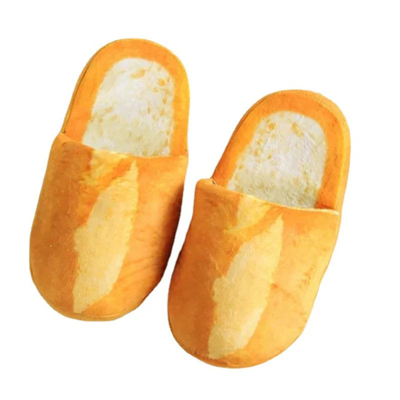 Women's Bread Plush Slippers | Soft Non-Slip Indoor Winter Shoes