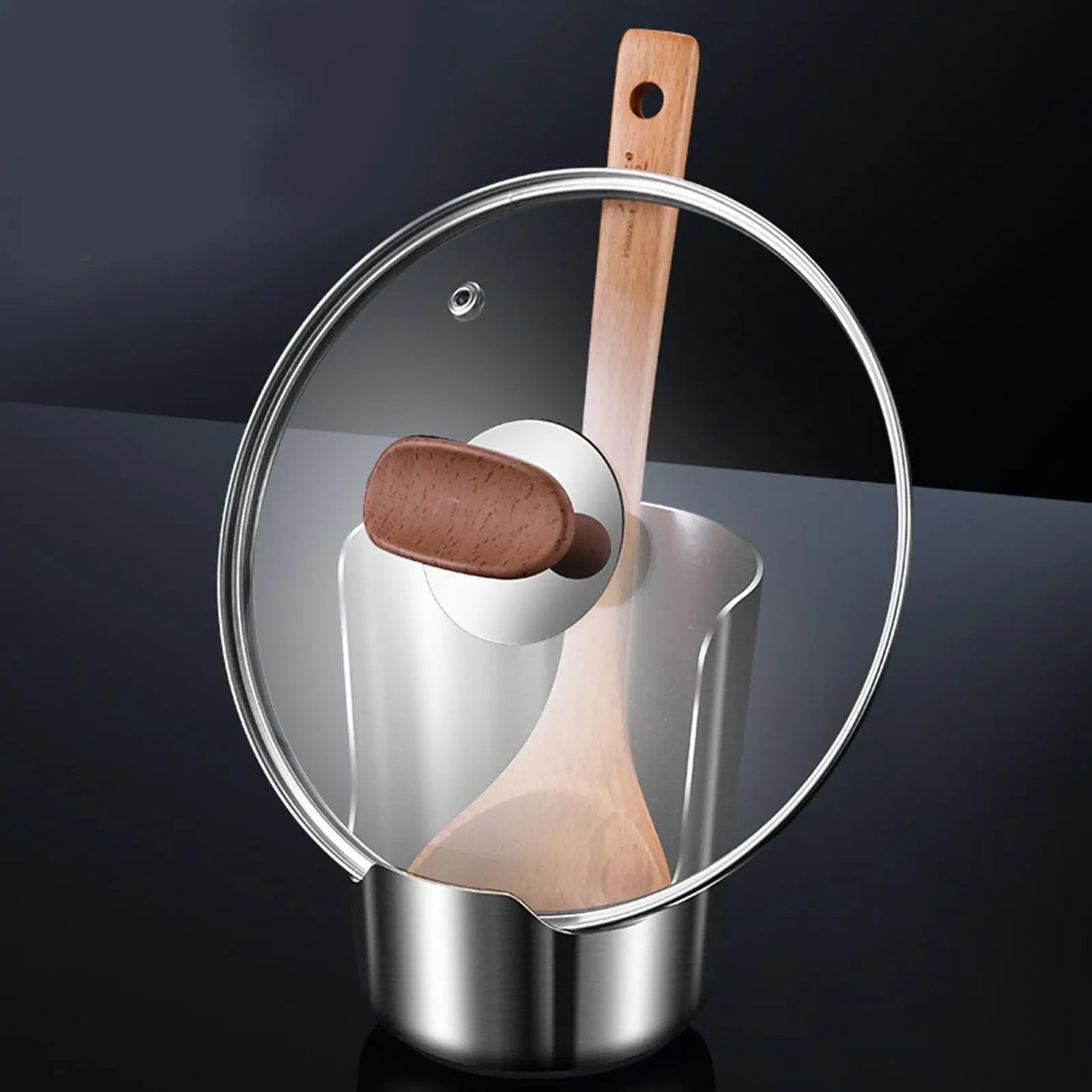 Stainless Steel Spoon Rest & Pot Lid Holder | Kitchen Rack