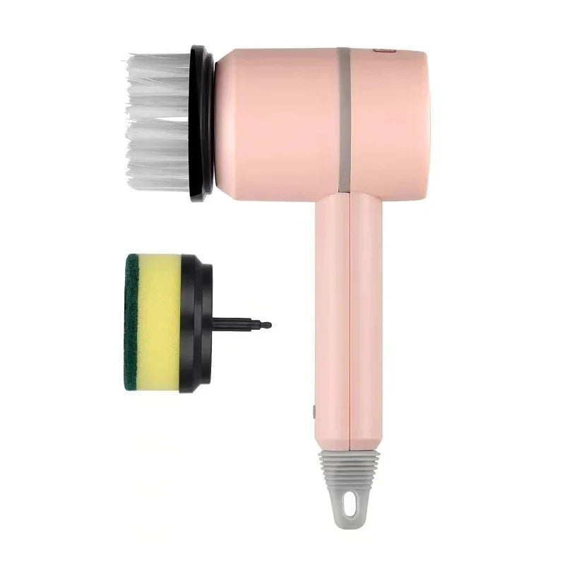 2025 Multi Functional Wireles Electric Cleaning Brush Household Toilet Cleaning Tool Handheld Kitchen Cleaning Brush Peaceful Pleasures Health and Wellness Pink