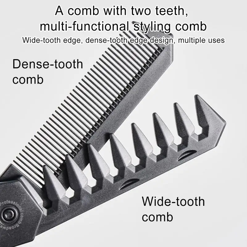 2-in-1 Portable Folding Comb – Wide Tooth & Beard Styling