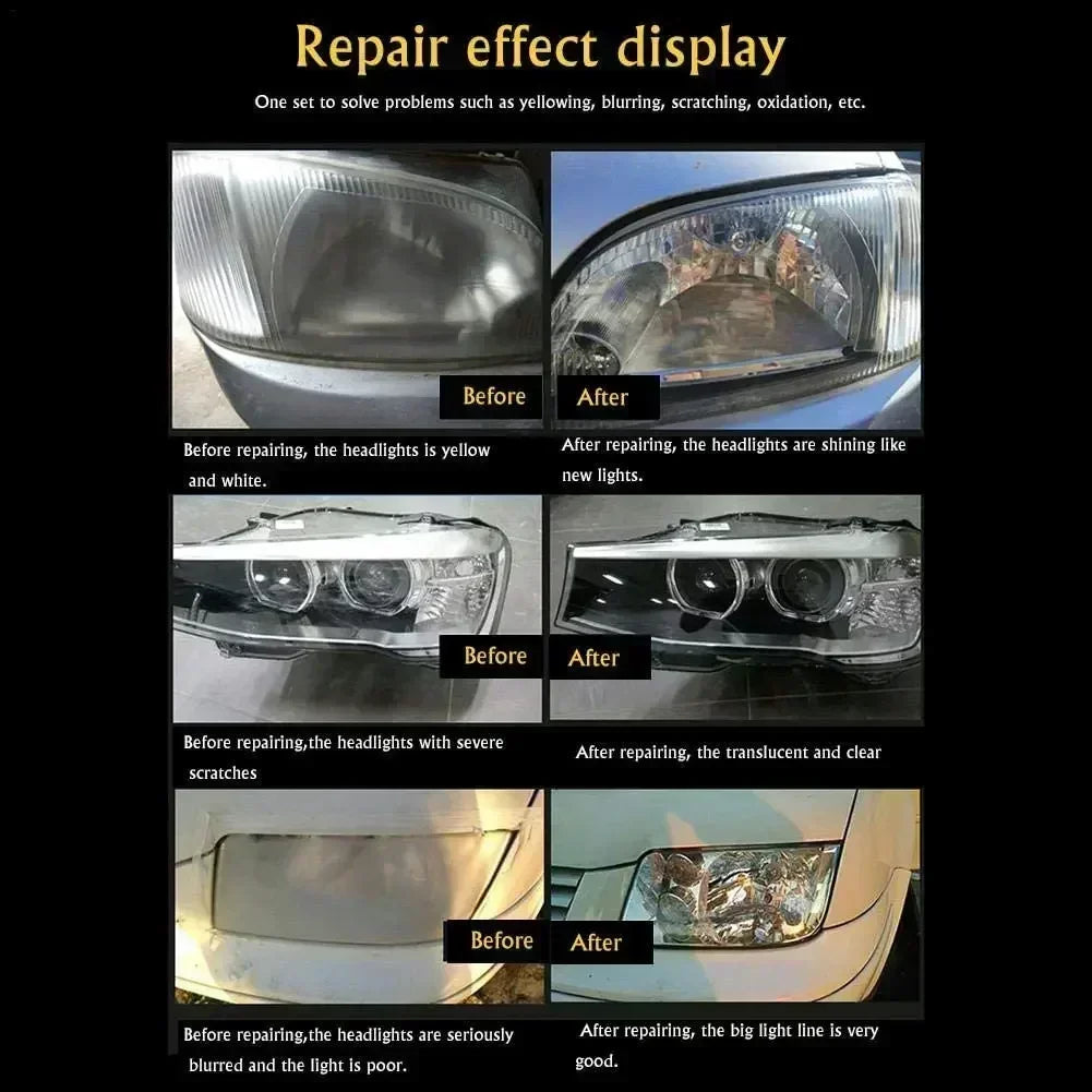 800ml Headlights Liquid Polymer Headlight Chemical Polish Repair Fluid Refurbishment Scratch Repair Polishing Headlights Kit Peaceful Pleasures Health and Wellness