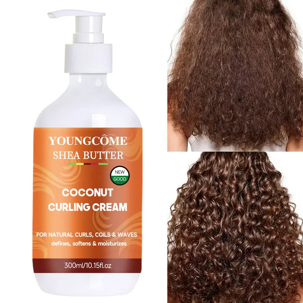 YOUNGCOME Coconut Curl Cream – Hydrating Botanically-Based 100ml