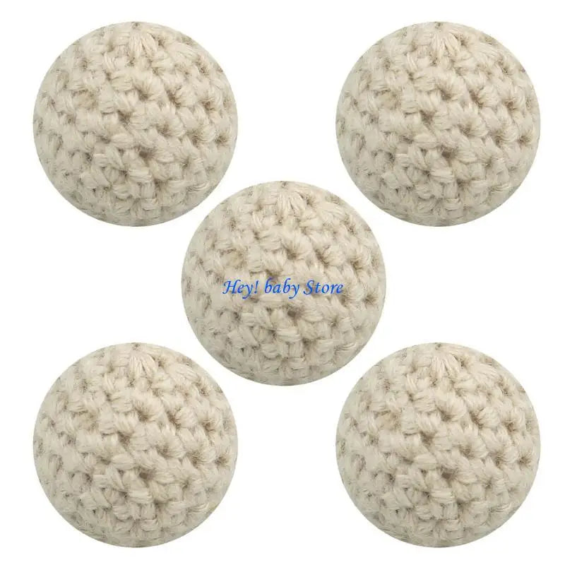 16mm Crochet Beads for Pacifier Clips, Keychains & Jewelry