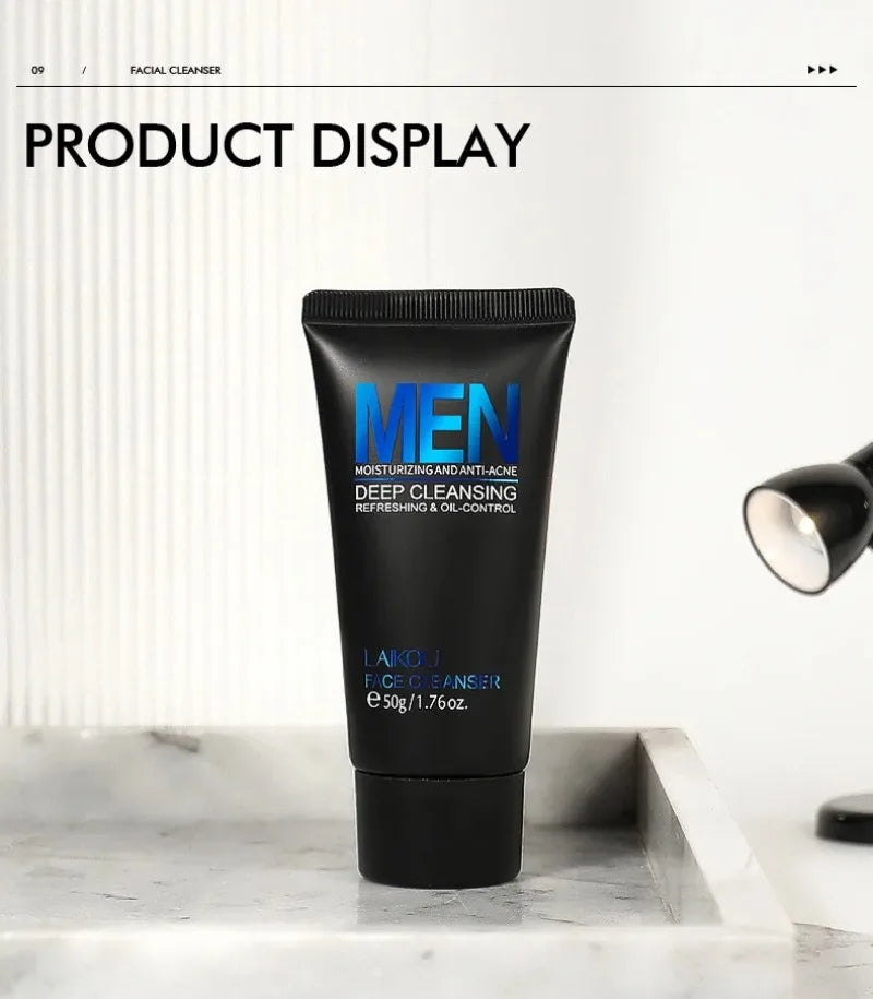 LAIKOU Men's Face Wash – Oil Control & Deep Cleanse 50g