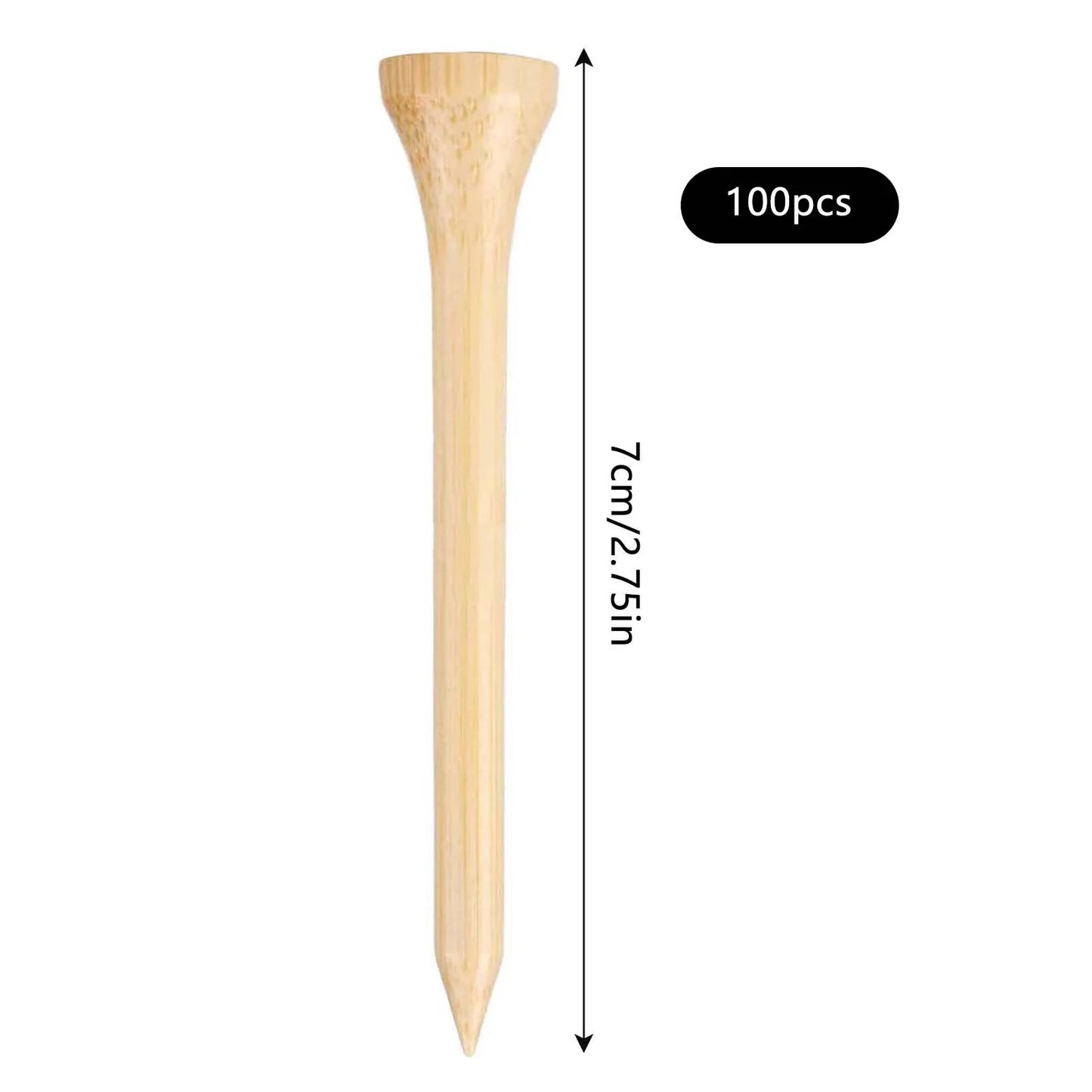 100pcs Wooden Practical Design Serviceable Craftsmanship Tee Essential Accessory for Golf Peaceful Pleasures Health and Wellness