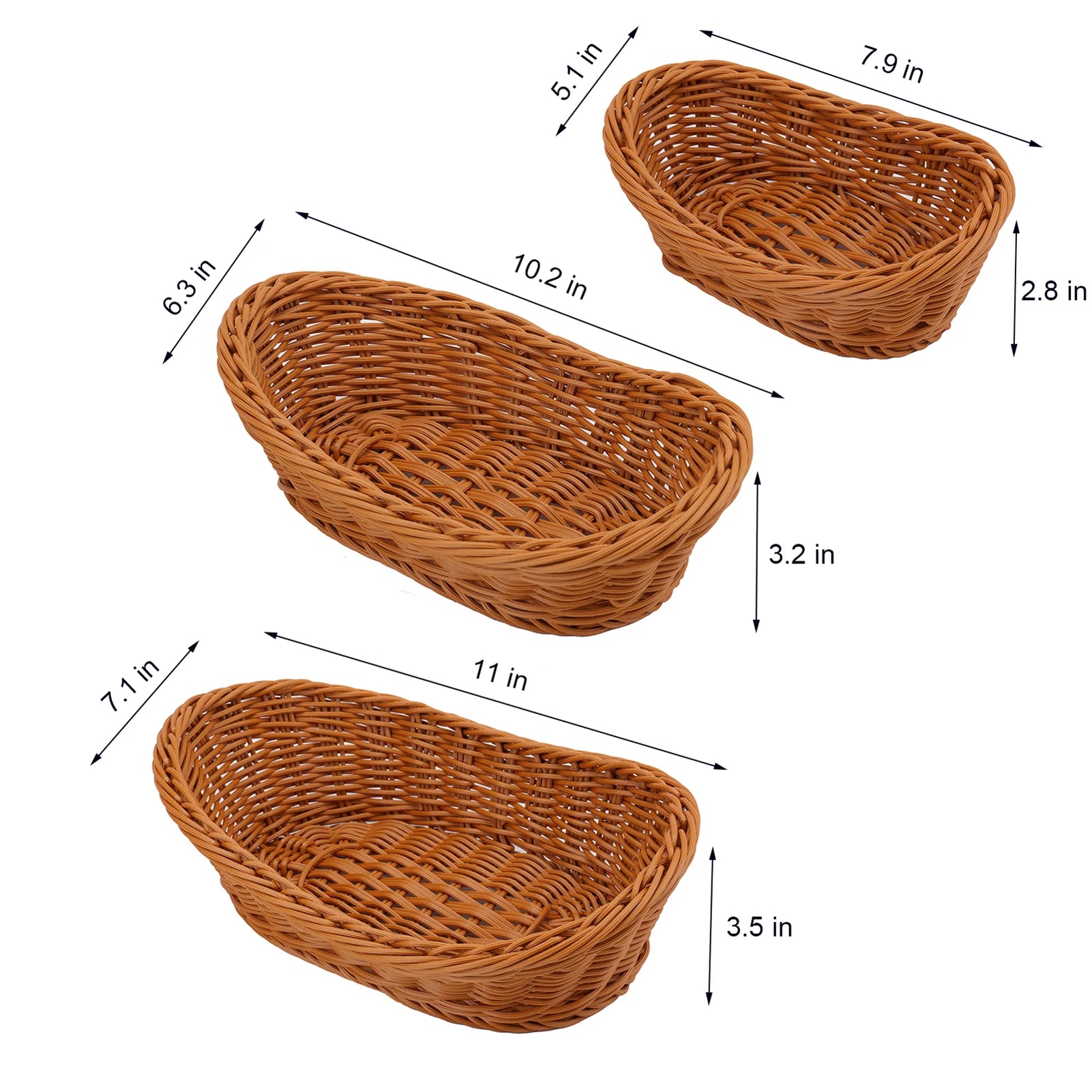 Simulation Hand Woven Rattan Basket Stylish Woven Fruit Candy Cake Food Serving Basket Tray for Restaurant Kitchen Table Peaceful Pleasures Health and Wellness