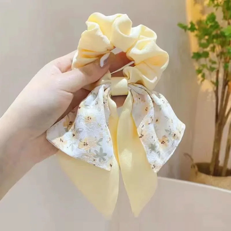 Broken Flower Bow Large Intestine Headband Womens Summer Headband Hair Rope Peaceful Pleasures Health and Wellness