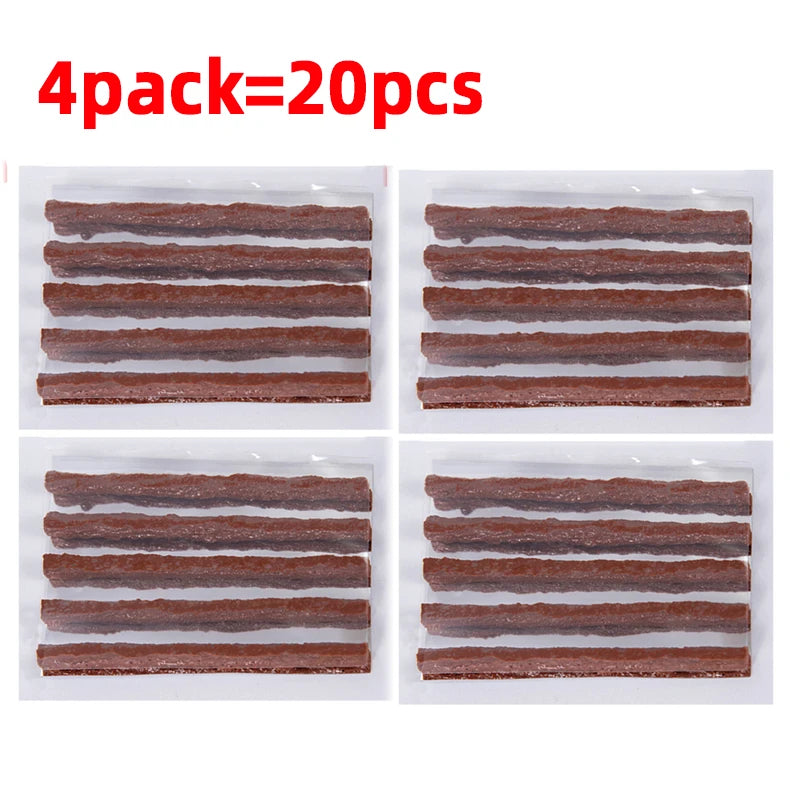Tubeless Tire Repair Strips – Natural Rubber Plugs, 5 or 50 Pack