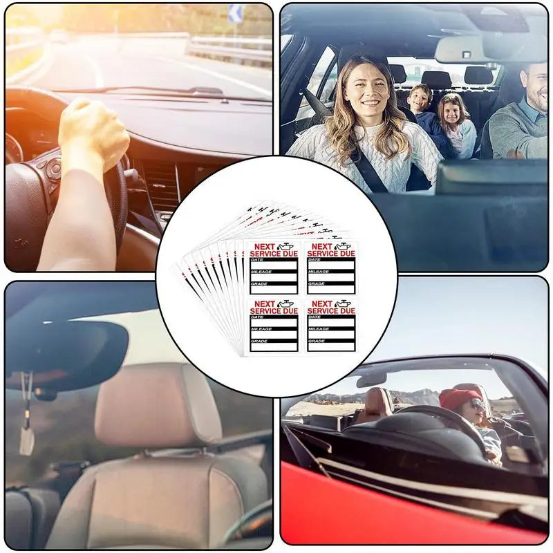 40 Pcs Oil Change Maintenance Service Reminder Stickers Oil Change Stickers for Windshield Adhesive Window Labels Car Sticker Peaceful Pleasures Health and Wellness