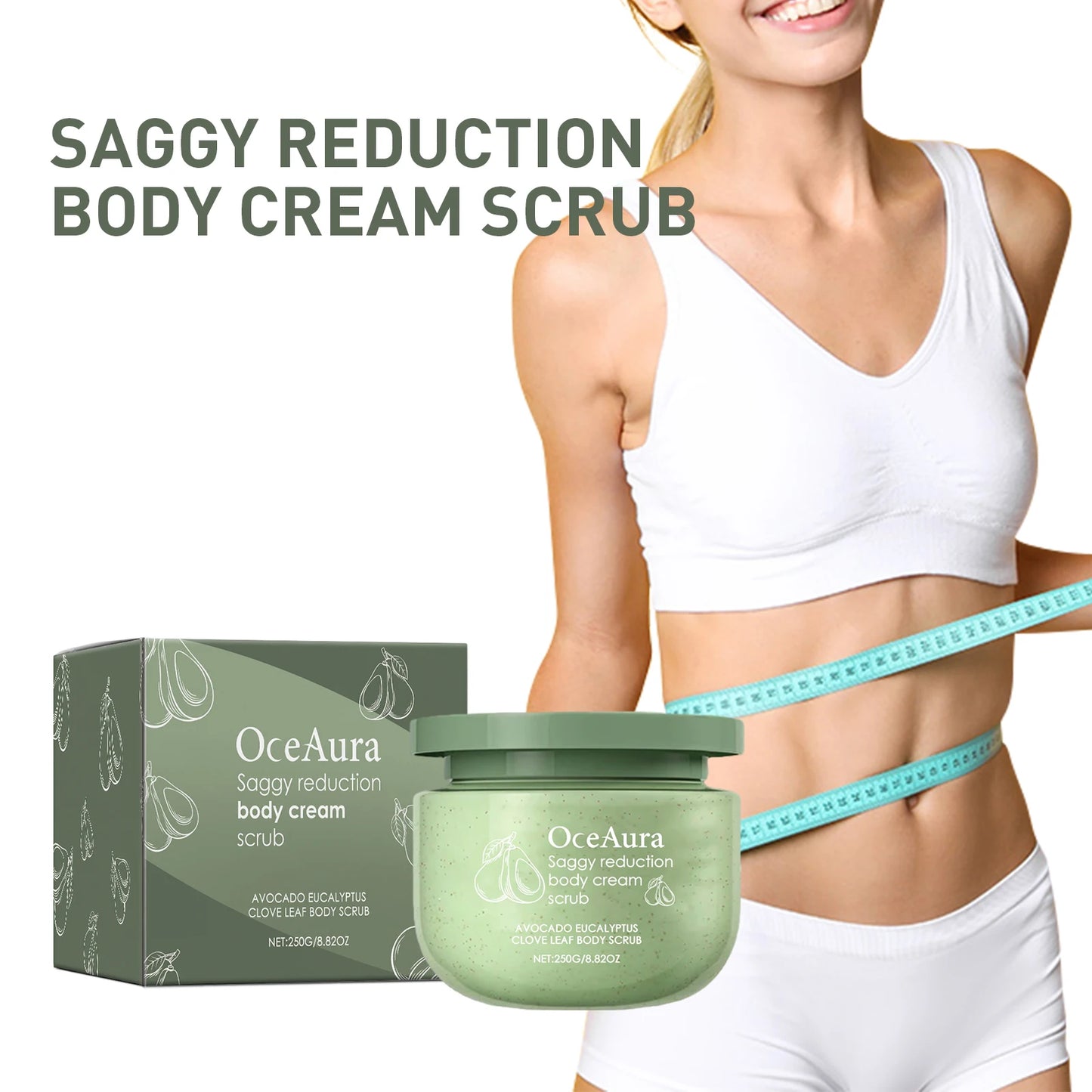 OceAura Avocado Body Scrub – Firms, Exfoliates & Moisturizes