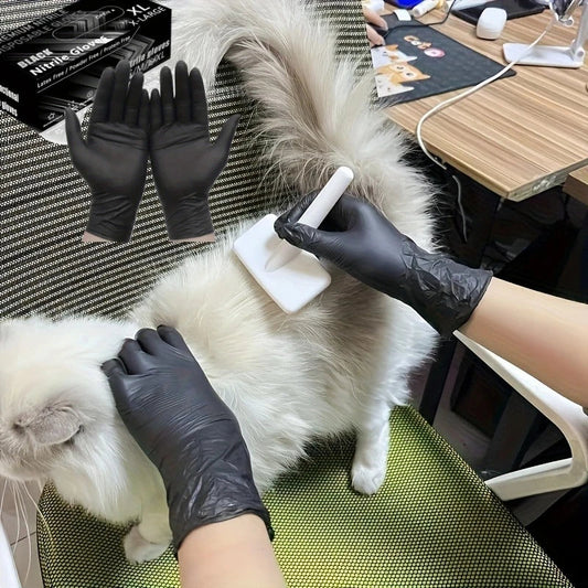 Black Nitrile Disposable Gloves 100PCS – Powder & Latex Free Disposable Nitrile Gloves Oasis Select