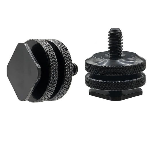 Cold Shoe Dual Nut 1/4" Hot Shoe Mount Adapter for DSLR Cameras Camera Mount Adapter Oasis Select Default Title