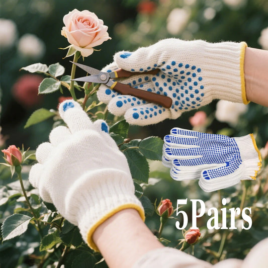 5 Pairs Labor Insurance Gloves Safety industrial Security Work Abrasion Resistant Gardening electrician Non-Slip labour Glove Peaceful Pleasures Health and Wellness