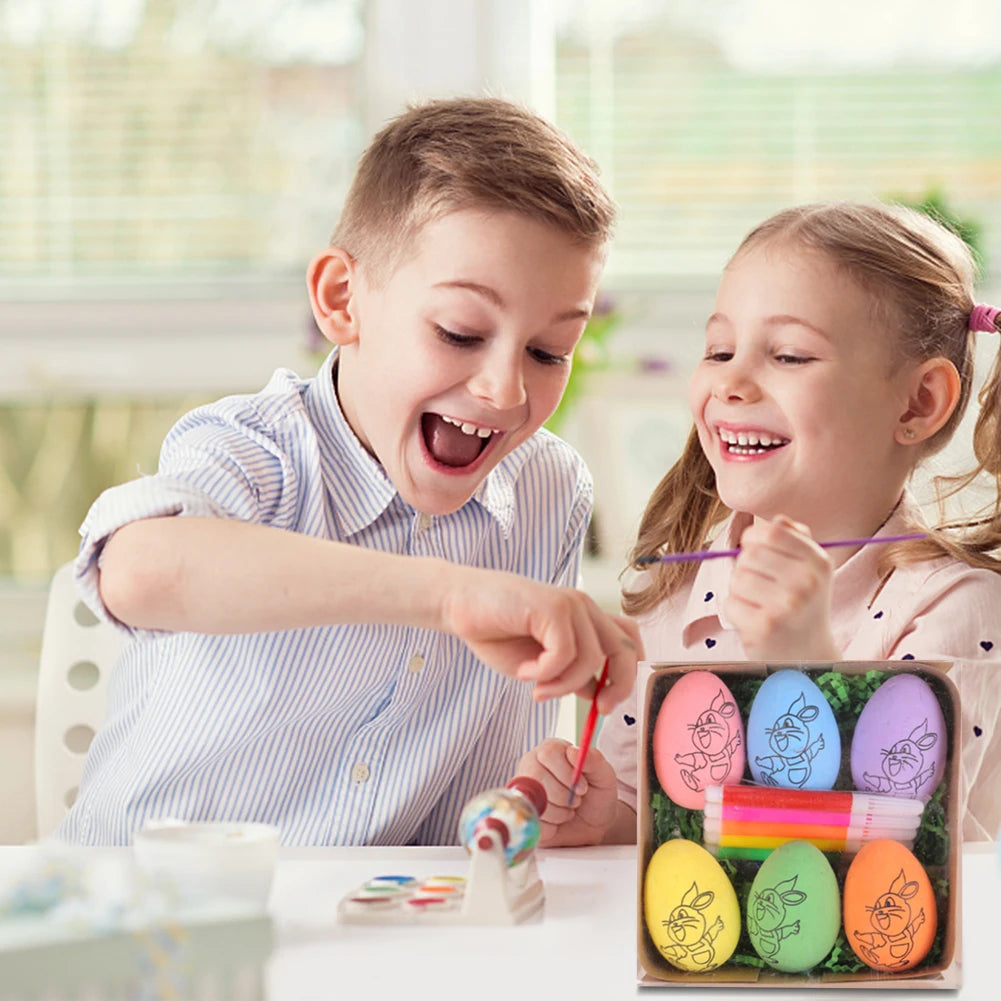 DIY Painting Easter Eggs with Paint Pen DIY Doodle Kit Easter Egg Coloring Craft Kit for Kids Party Favors Peaceful Pleasures Health and Wellness