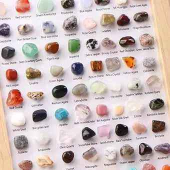 80-Piece Natural Mineral Specimen Collection | Crystal & Agate Set Mineral Specimen Set Peaceful Pleasures Health and Wellness