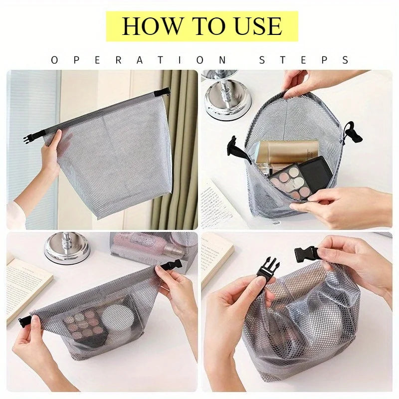 Waterproof Drawstring Bag – Gym, Swim & Toiletry Pouch