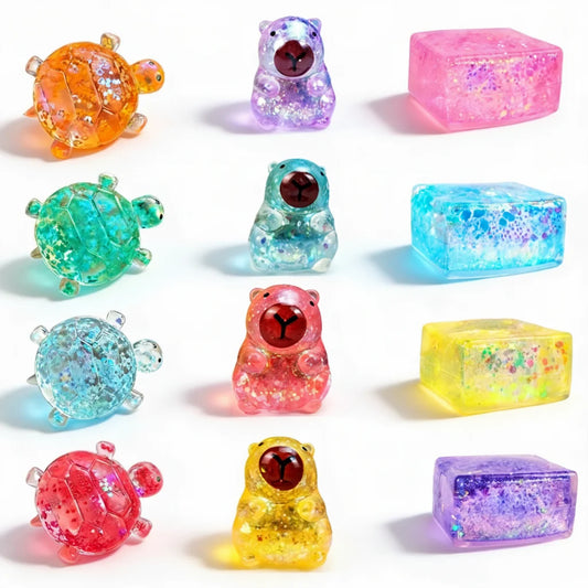 Glitter Squishy Squeeze Toy | Slow Rebound Sensory Fidget Squishy Fidget Toy Peaceful Pleasures Health and Wellness