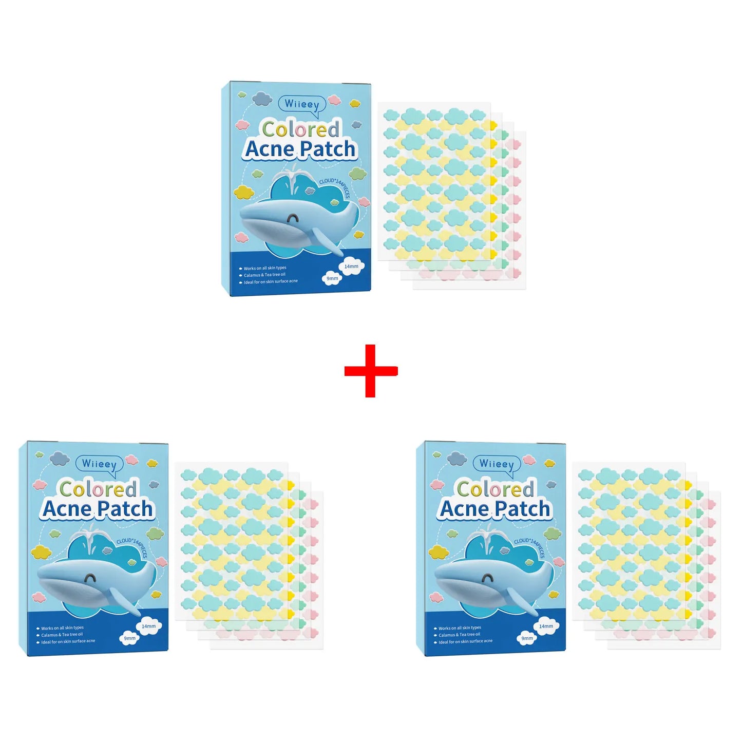 Wiieey Star Acne Patches – Colorful Pimple Stickers 144–288pc