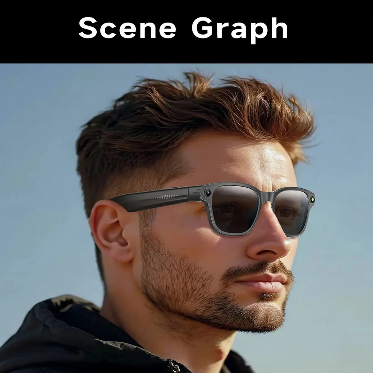 AI Smart Glasses Bluetooth Call Voice Assistant Translate Take Picture Touch Control Recording Video Waterproof Smart Sunglasses Peaceful Pleasures Health and Wellness