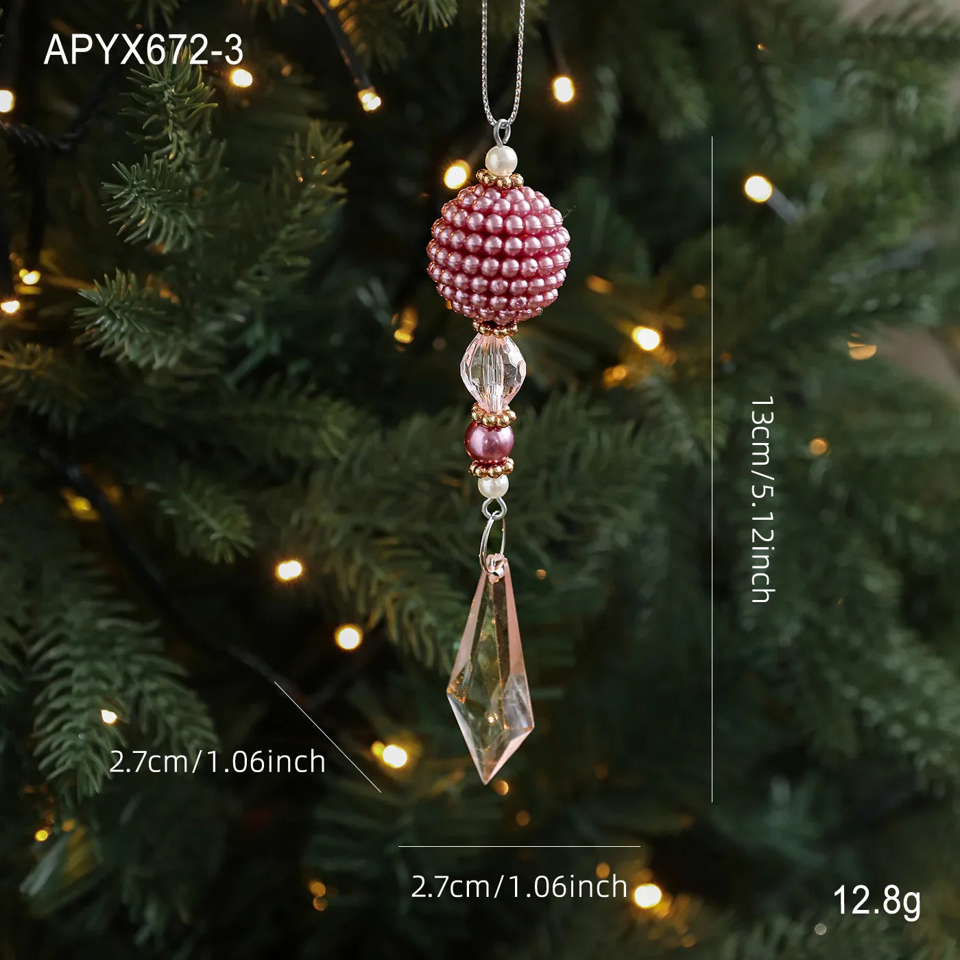 Acrylic Crystal Christmas Tree Hanging Ornament Pendant
