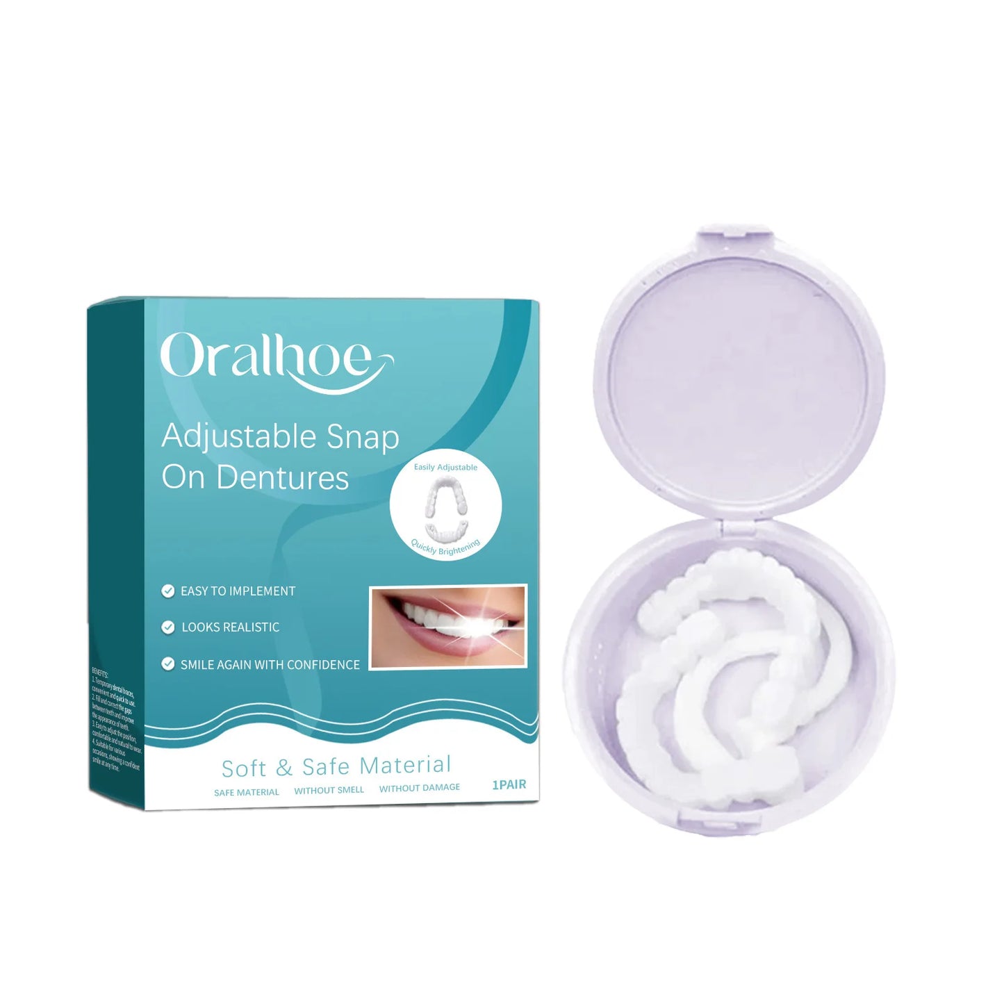 Oralhoe Temporary Teeth Veneers Denture Kit – Perfect Smile