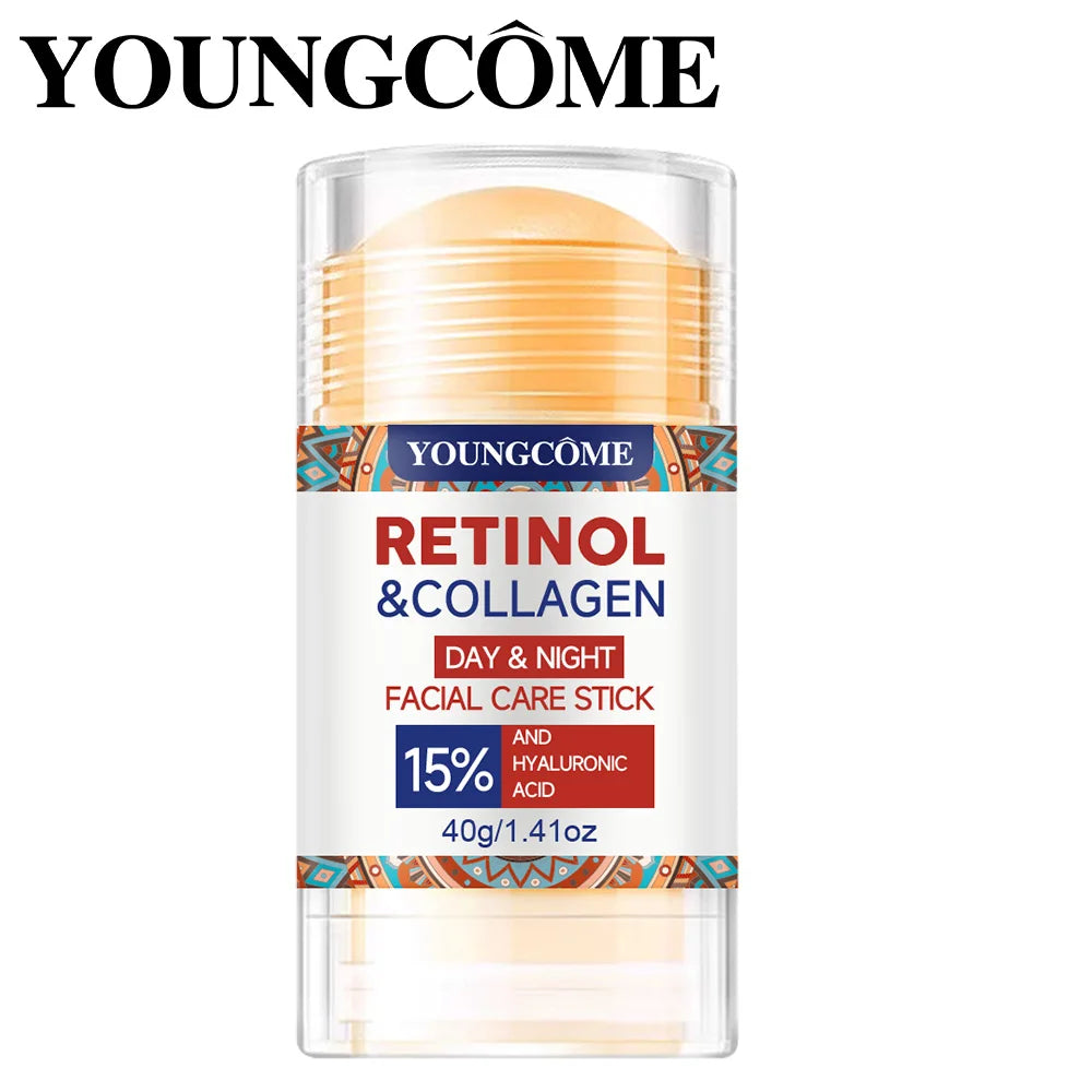 Retinol& Collagen Day & Night Facial Care Stick Moisturizing Cream Deep Hydration Suitable for dry Aging Face Cream Peaceful Pleasures Health and Wellness