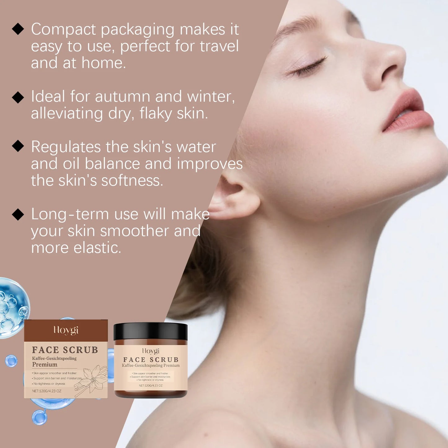 Vanilla Coffee Face Scrub – Deep Cleansing & Oil Control