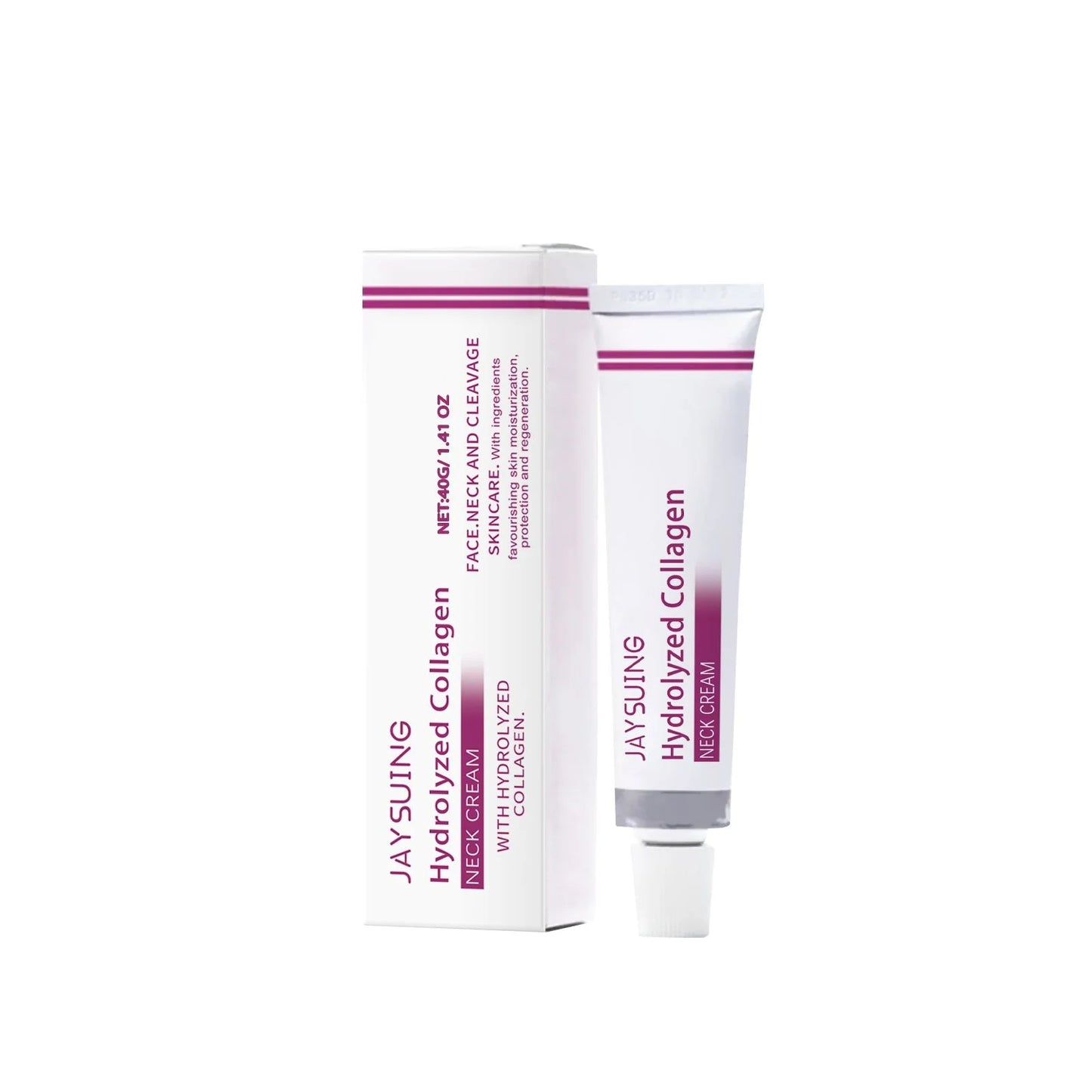 Hydrolyzed Collagen Neck Cream Firming Delaying Aging Increase Skin Elasticity Reduce Fine Lines Moisturizing Neck Care Lotion Peaceful Pleasures Health and Wellness 40g 1 40g