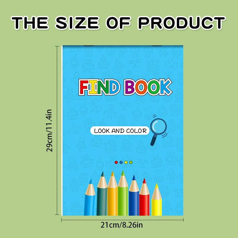 Children's Picture-finding Coloring Book 32-Page Hidden Object