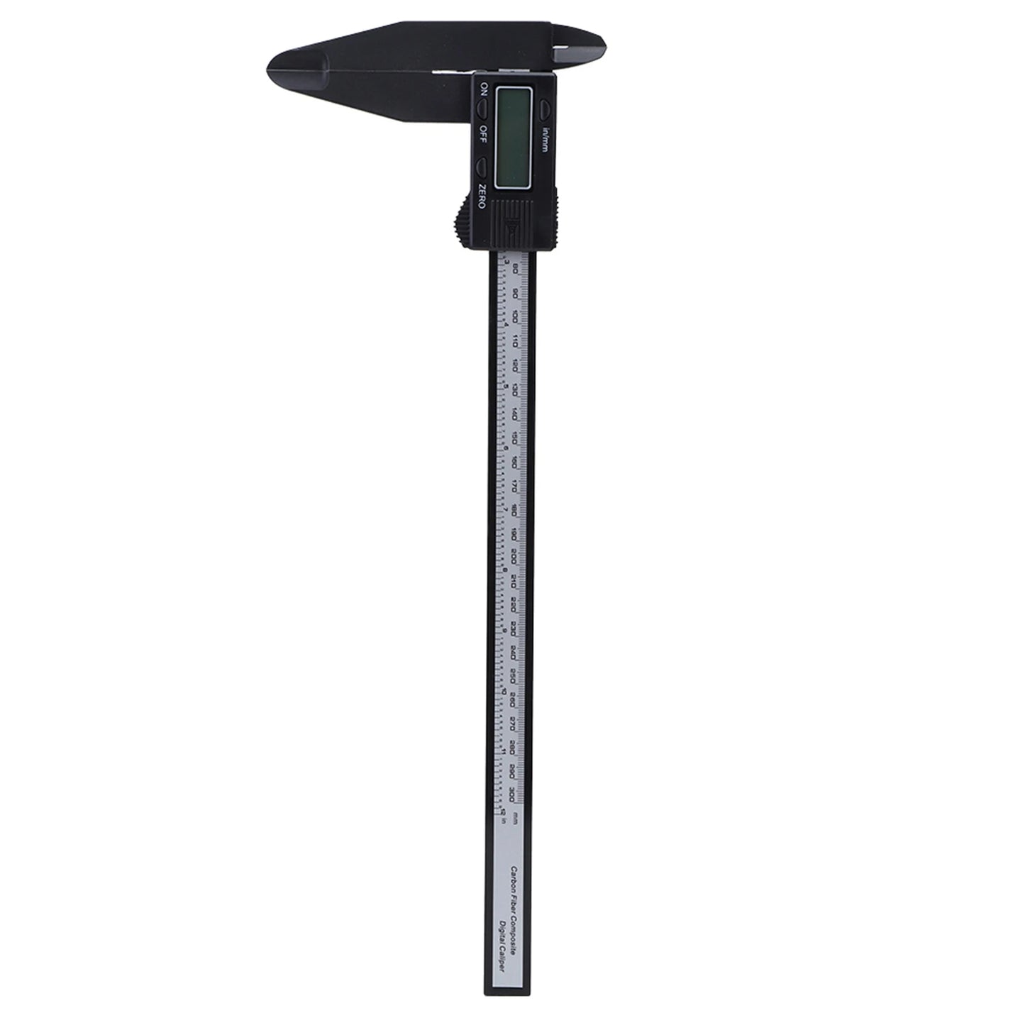 150mm/300mm Digital Electronic Caliper Carbon Ruler with Long Jaw Measuring Tool Electronic Caliper Ruler Measuring Tool Caliper Peaceful Pleasures Health and Wellness 300MM
